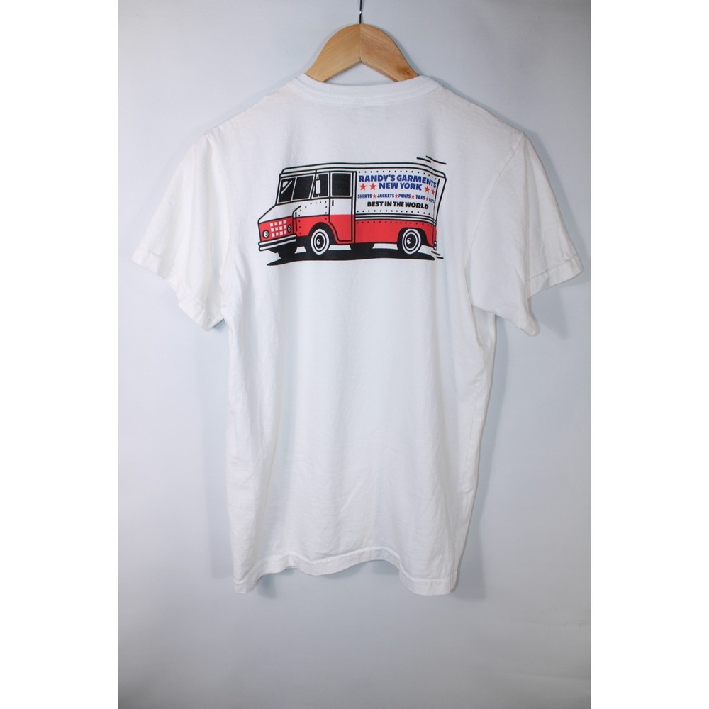 Randy's Garments Men's Small White Short Sleeve Crew Neck Box Truck T-Shirt - Picture 8 of 9